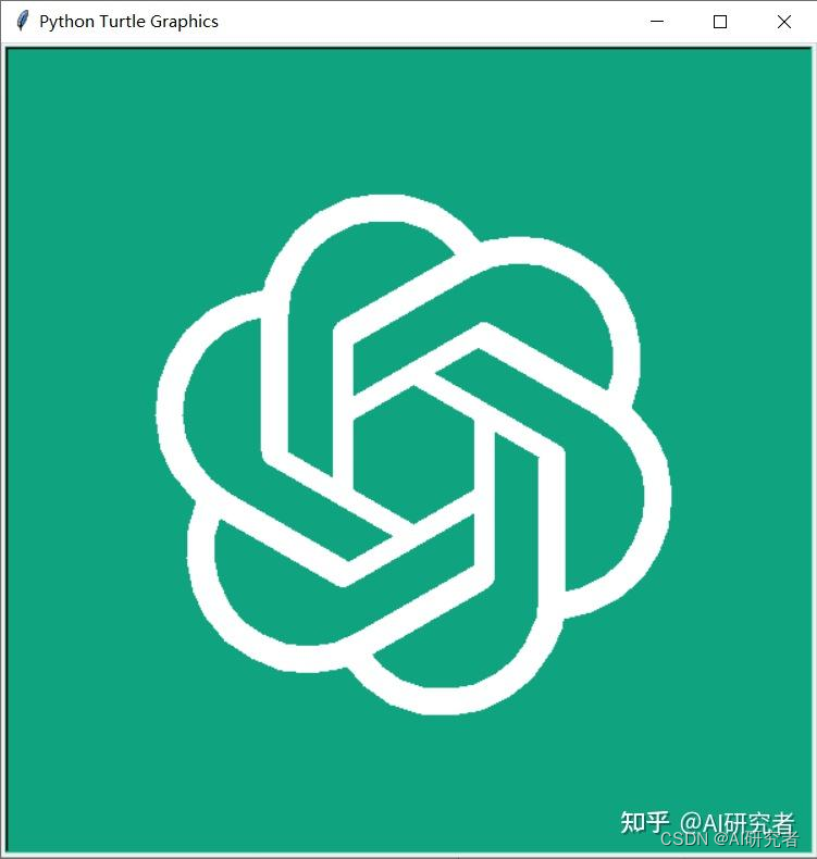 用Python代码画chatGPT的LOGO