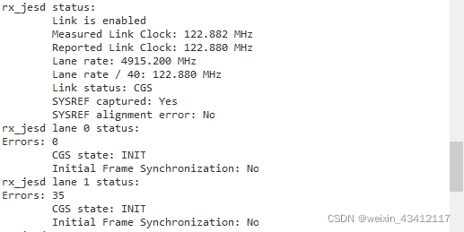 initial frame synchronization:NO ?