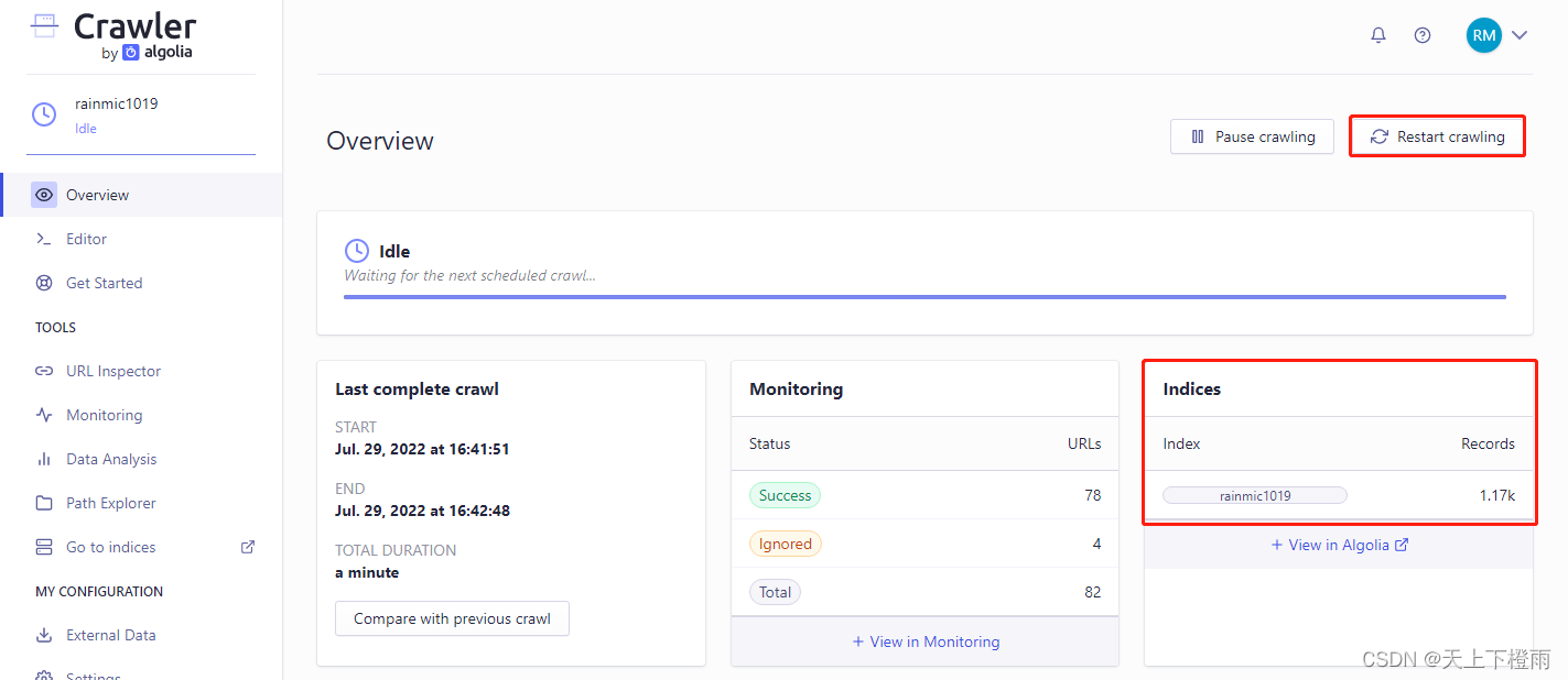 [外链图片转存失败,源站可能有防盗链机制,建议将图片保存下来直接上传(img-eOhh0yiS-1659097927983)(./images/algolia_docsearch/restart.png)]