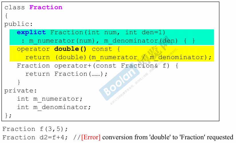 2022-2-13 转换函数(conversion function) non-explicit-one argument ctor explicit-one argument ctor
