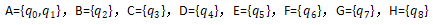 A={,}，B={}，C={}，D={}，E={}，F={}，G={}，H={}