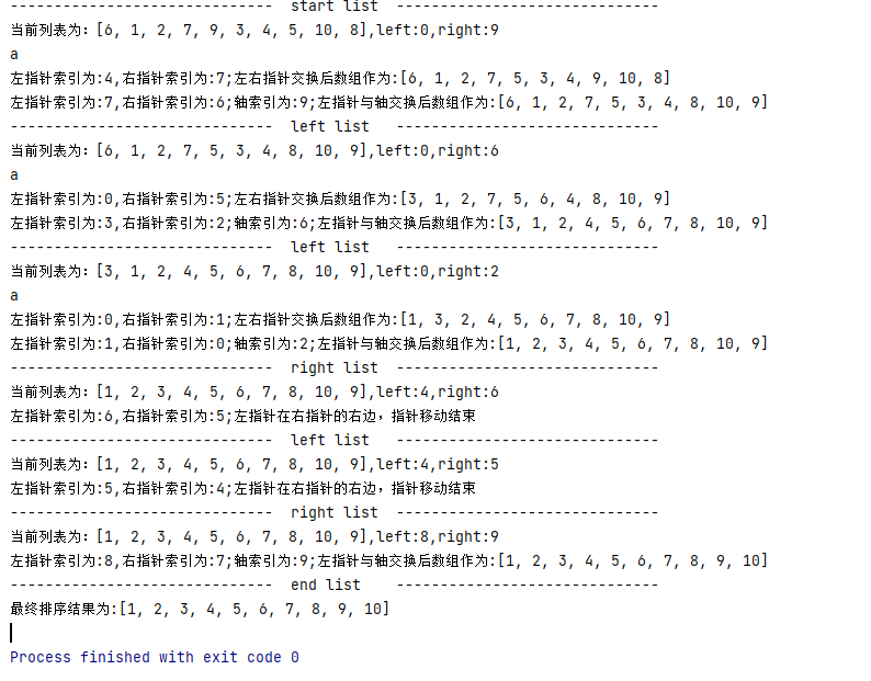 快速排序基本原理