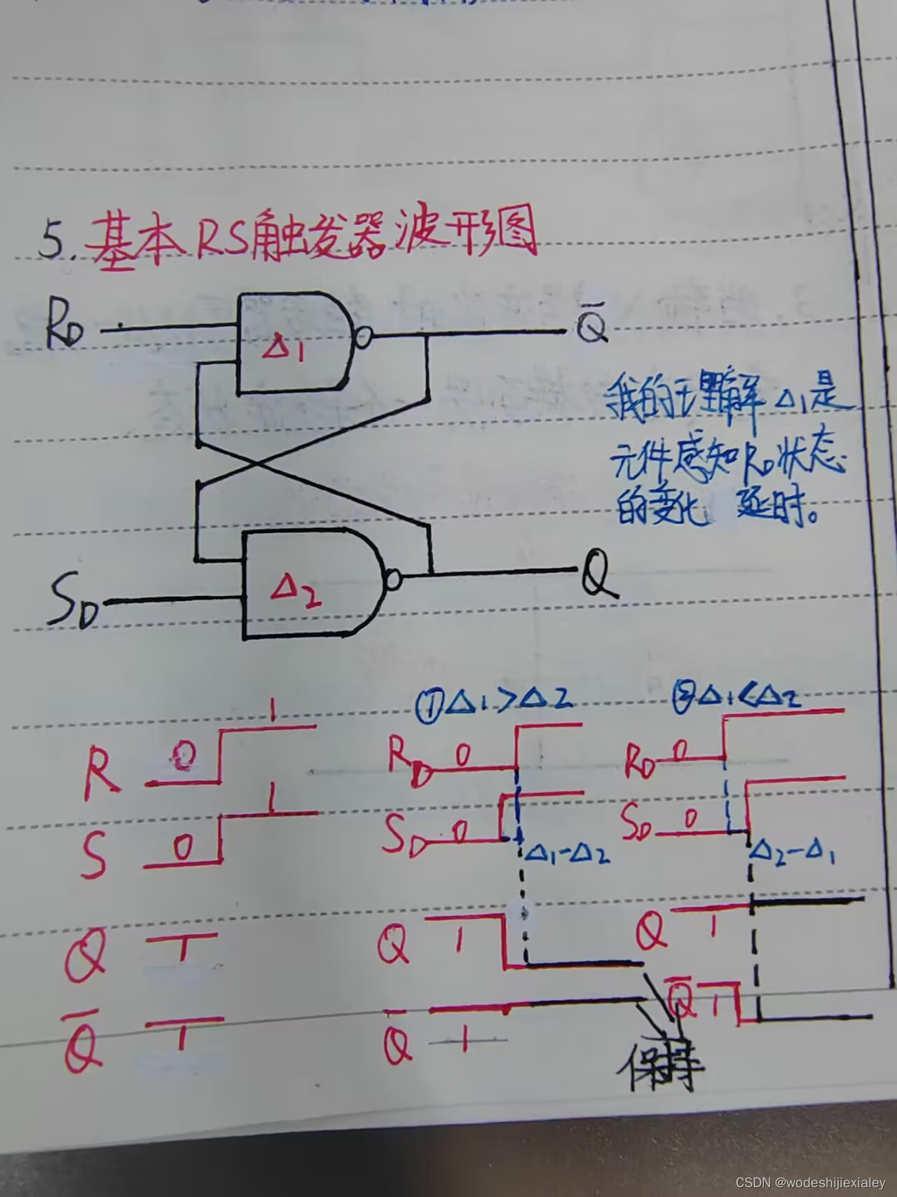 基本rs触发器和d触发器