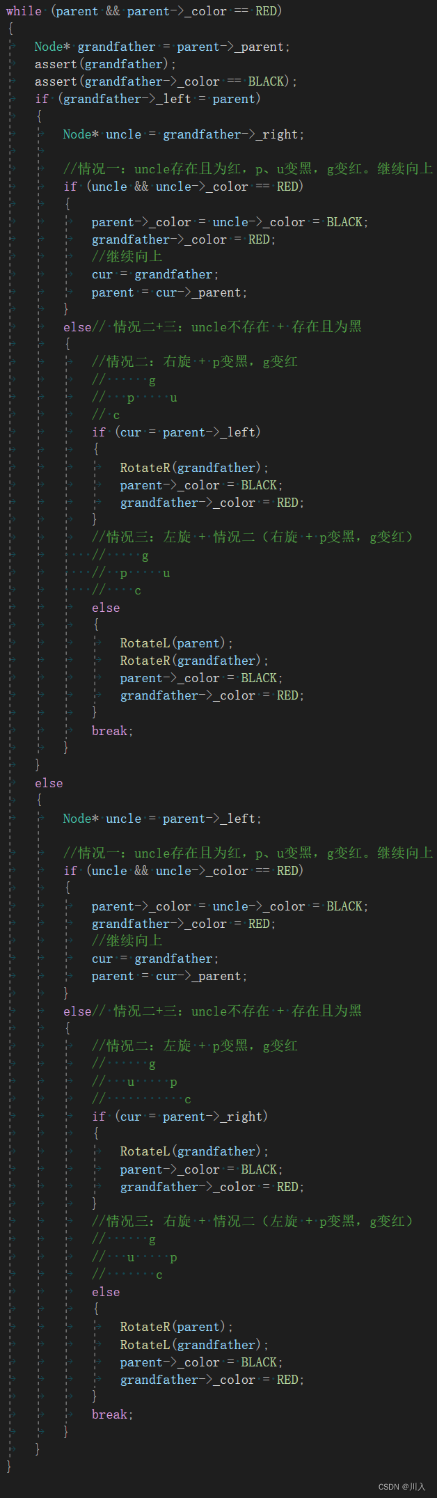 【C++ STL】-- 红黑树的插入实现