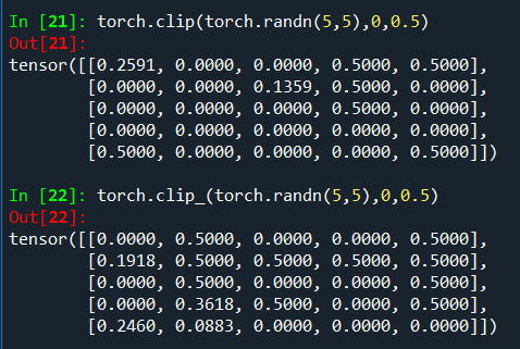 【pytorch】torch.clip()  torch.clamp() 数值裁剪