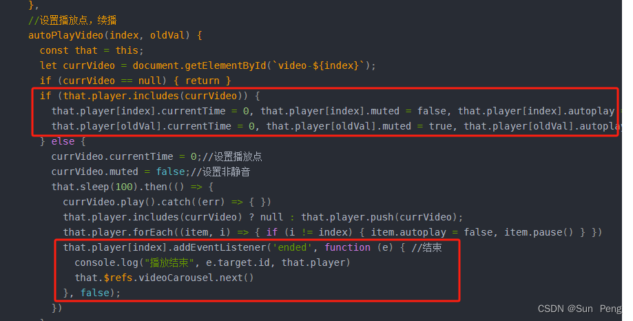 【vue】el-carousel实现视频自动播放与自动切换到下一个视频功能：