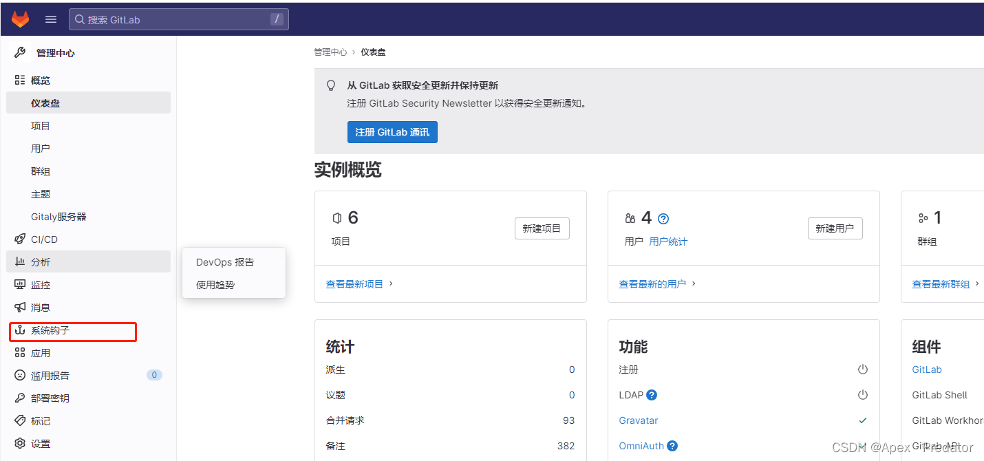 gitlab配置webhook