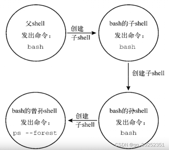 linux shell 入门学习笔记13 父子shell