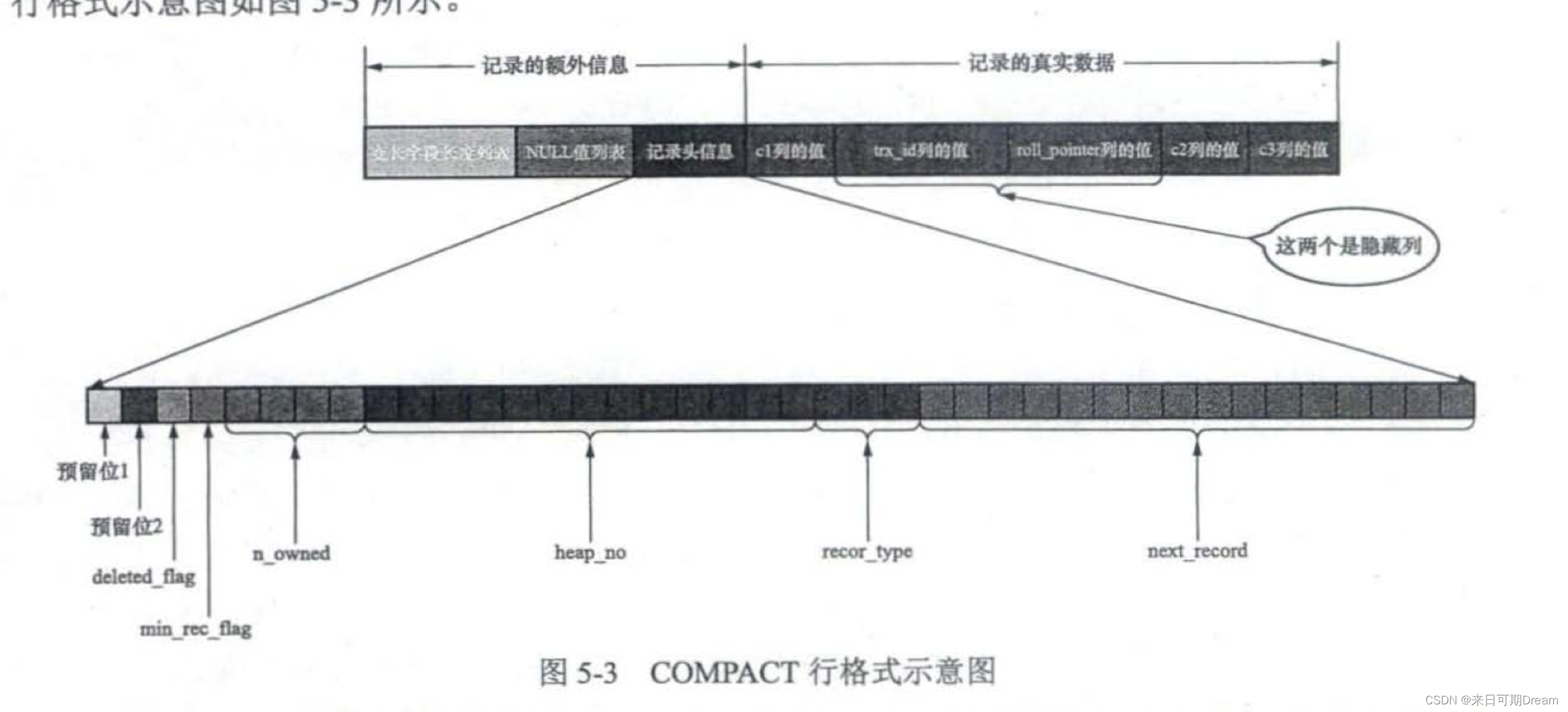 COMPACT行格式示意图