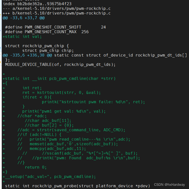 uboot读取adc，通过cmdline传给kernel解析数值，不同硬件模块进行处理