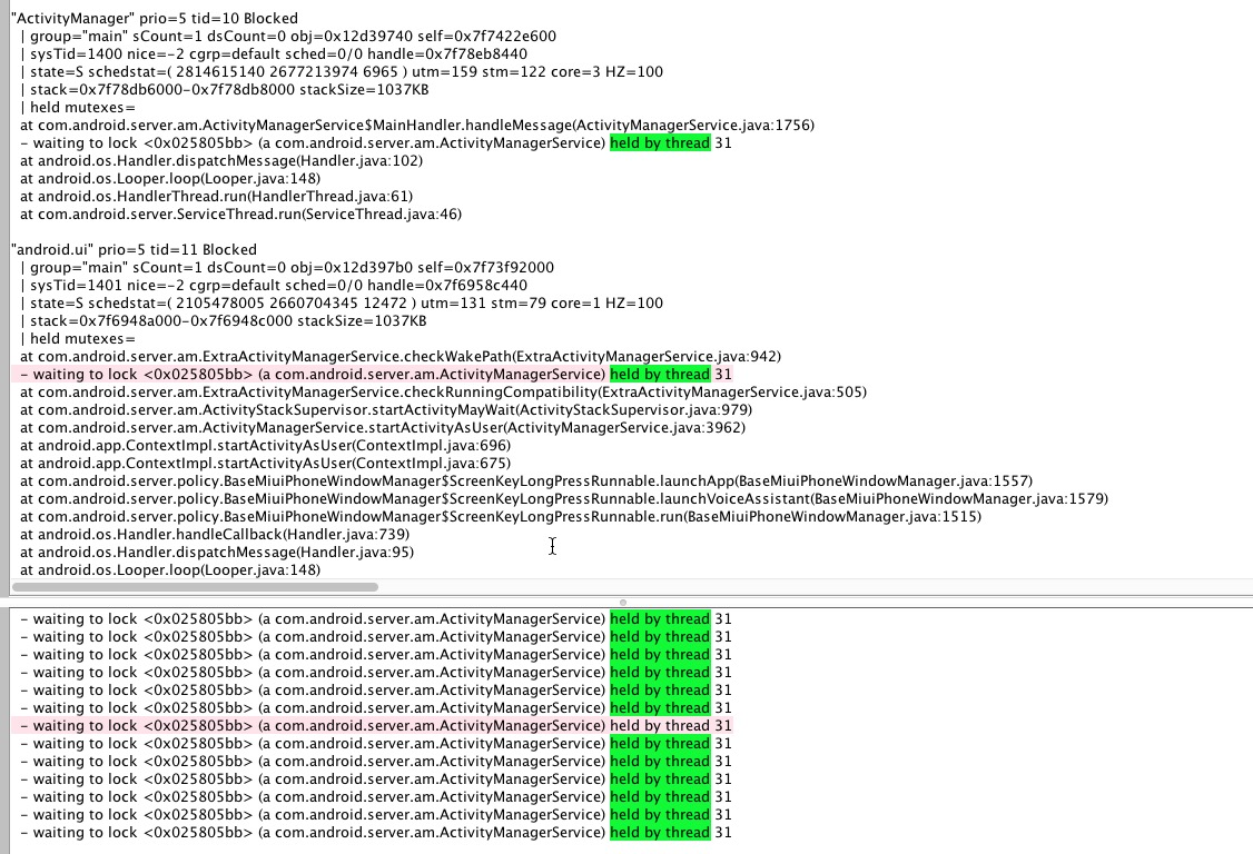 traces中的线程状态