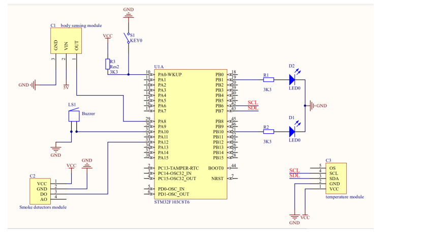6969在硬件选择方面,采用了以stm32f103c8t6单片机为主控芯片