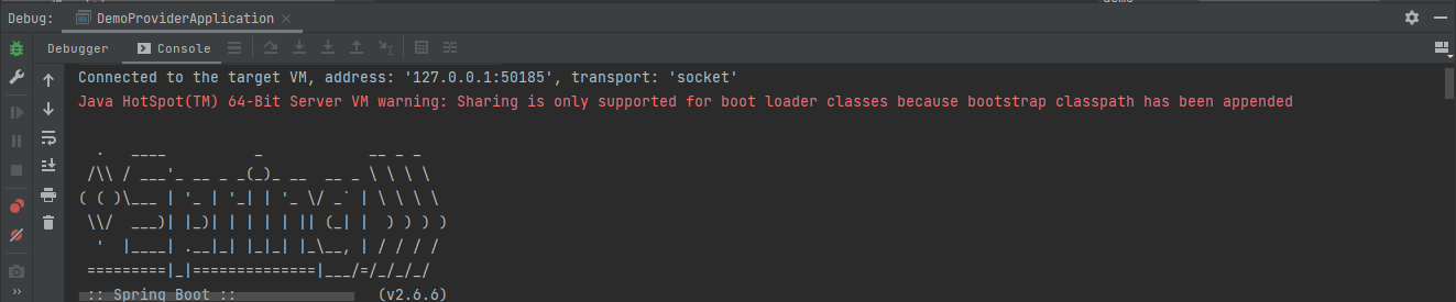 ided启动程序输出: Sharing is only supported for boot loader classes because ...
