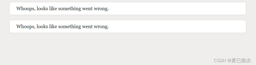 Laravel project showing Whoops, looks like something went wrong