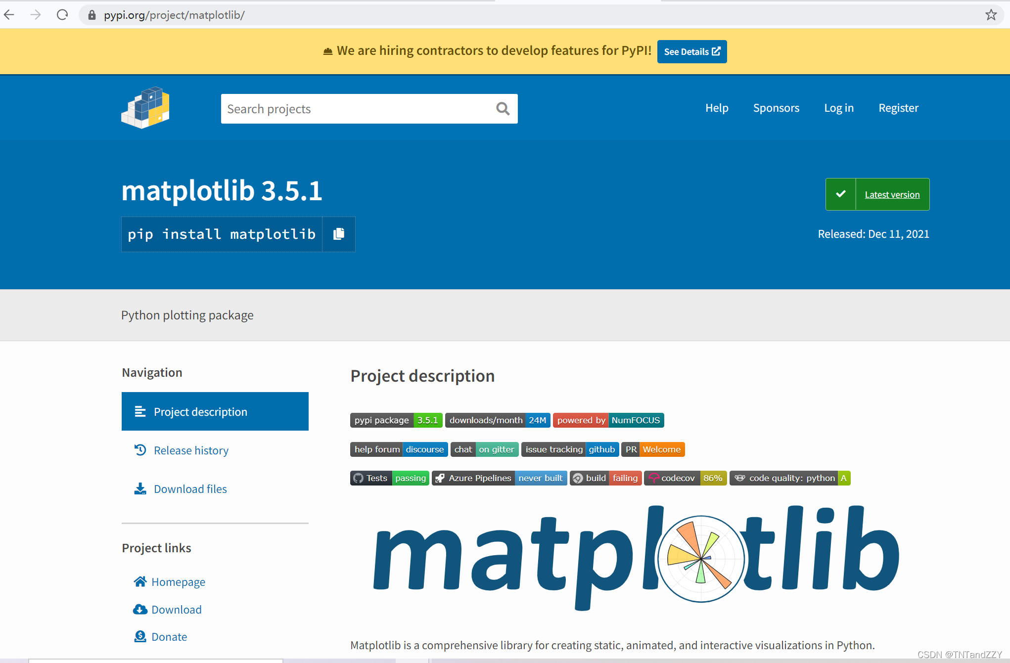 【无标题】Matplotlib安装过程_python下载指定版本matplotlib-CSDN博客