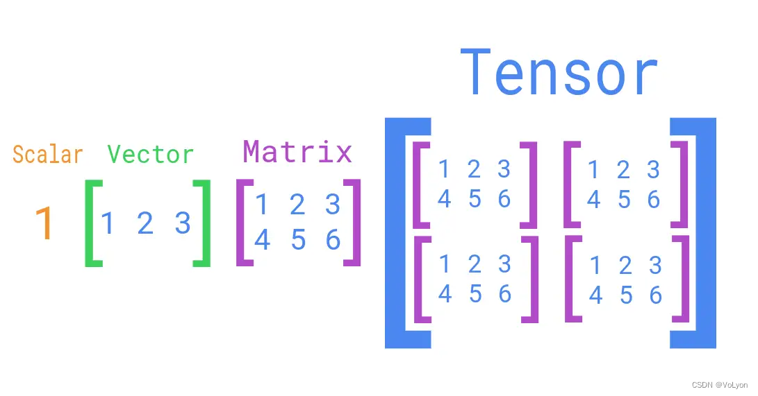 Scalar vs Vector vs Matrix vs Tensor