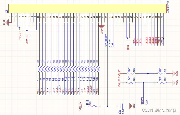 LCD screen circuit