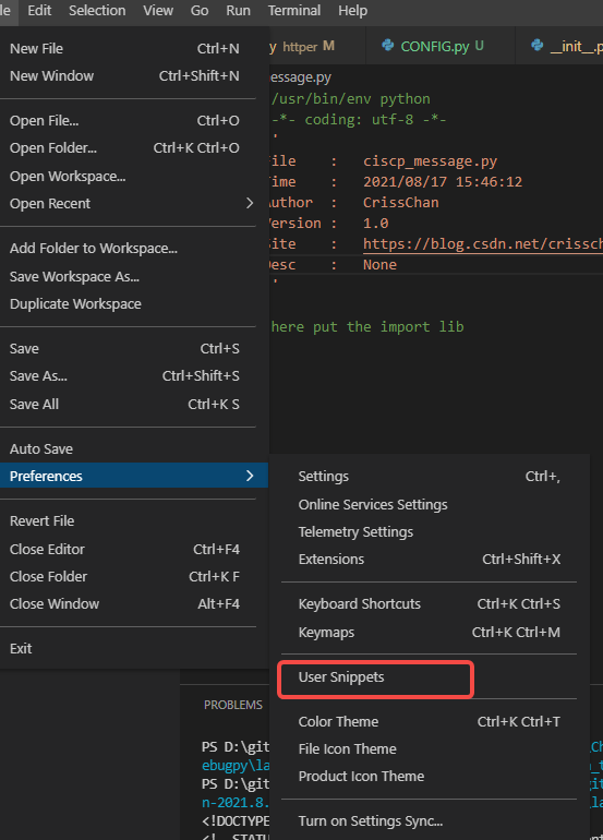 VSCode 配置快速输入Python的Main函数方法_vscode python main-CSDN博客