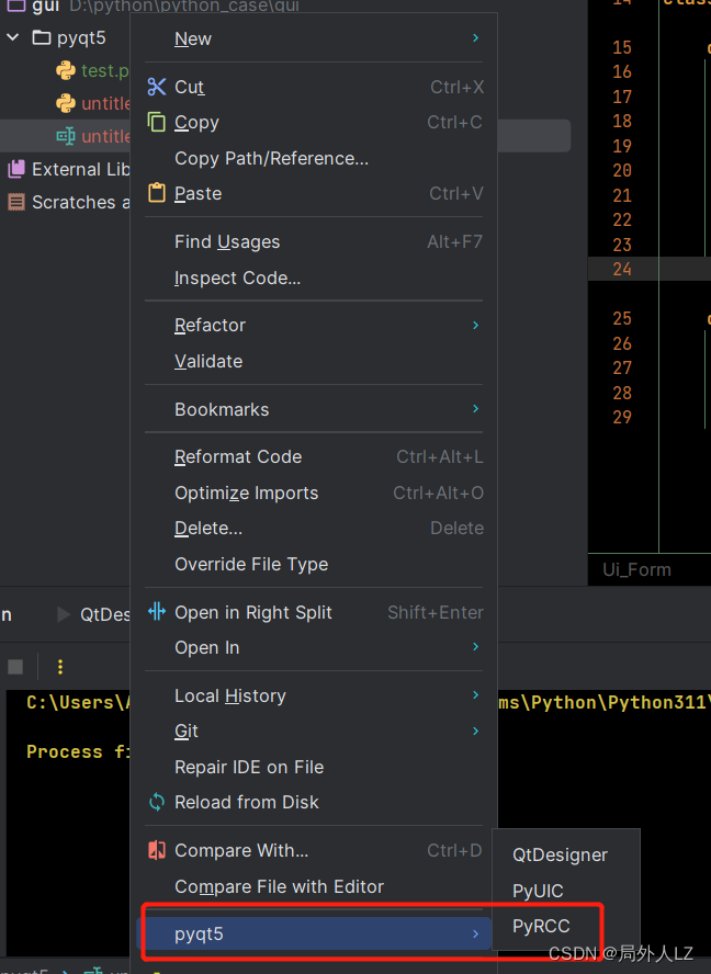 python GUI工具之PyQt5模块，pyCharm 配置PyQt5可视化窗口