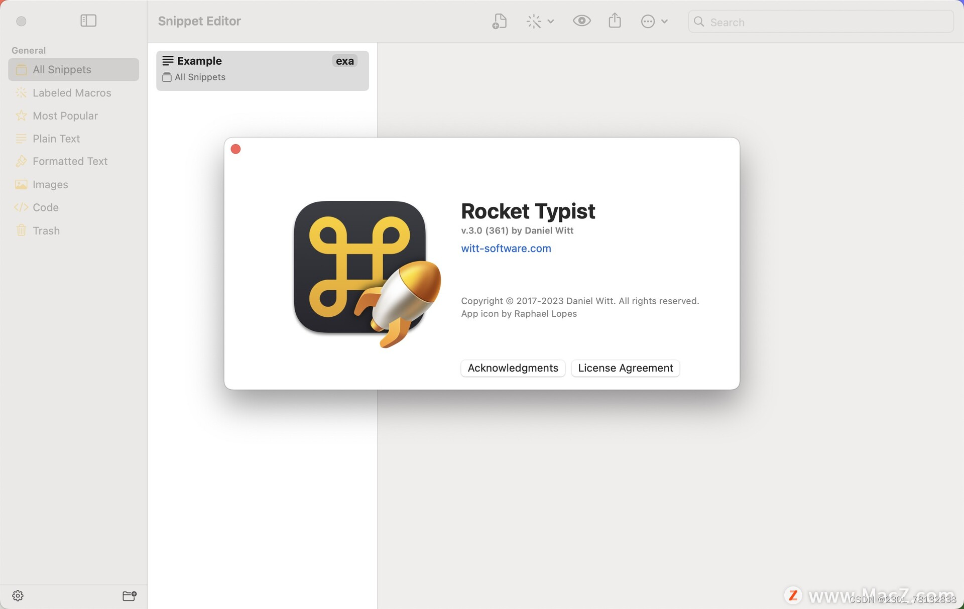 Rocket Typist pro for mac 「Macos文本快速输入工具」