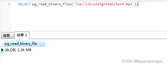 postgresql :pg_read_binary_file插入文件