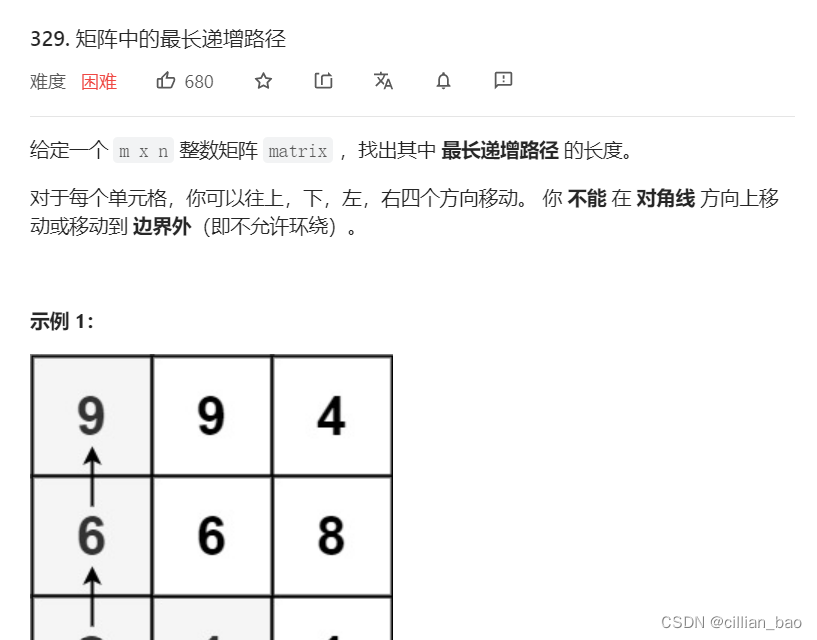 矩阵中的最长递增路径