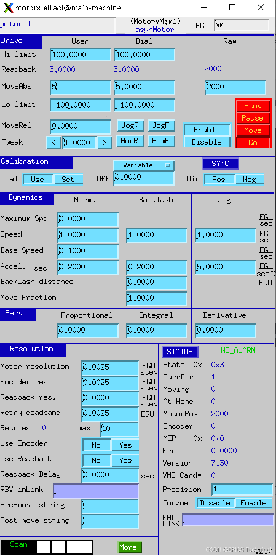 EPICS motor驱动程序实例