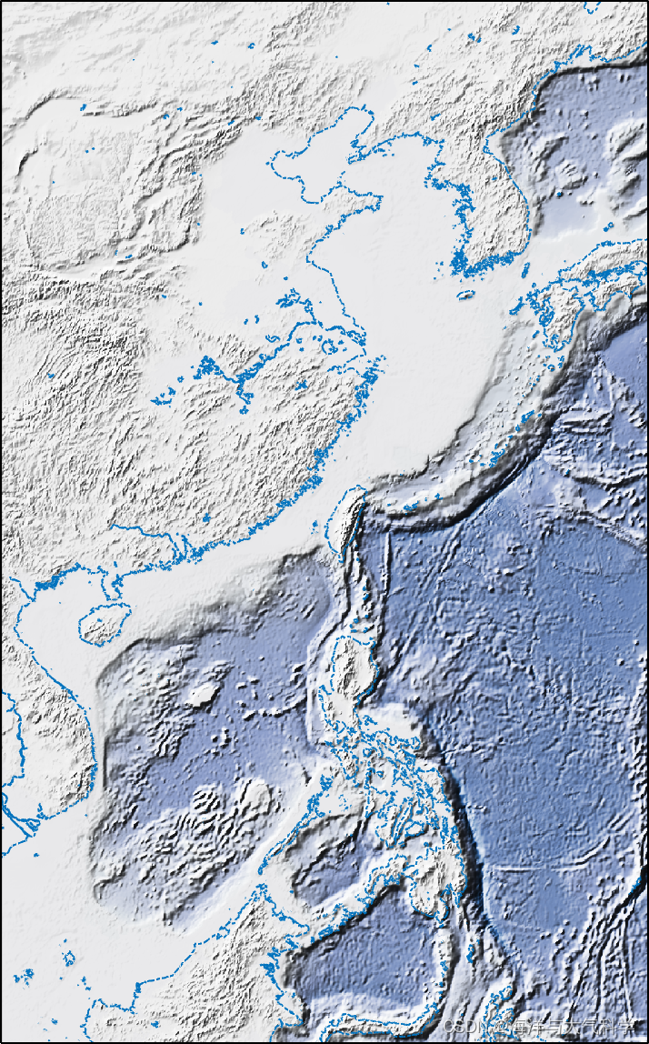 中国海域地形图