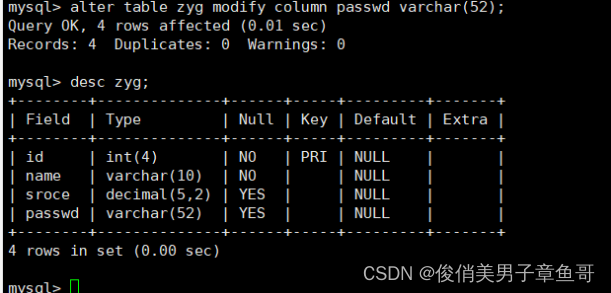 MYSQL数据库的概念和sql语句