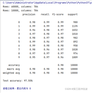 实验结果数据分析；