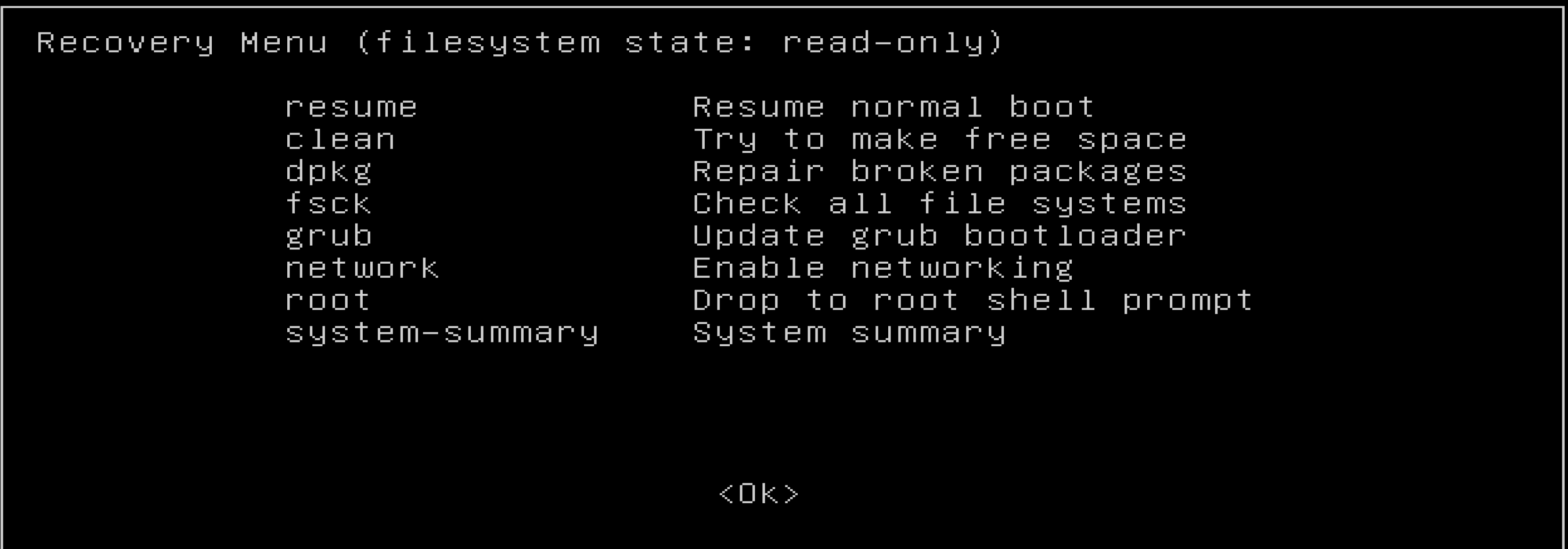 ubuntu启动显示/dev/sda1 clean, 798946/2621440 files , 1021098/10485248