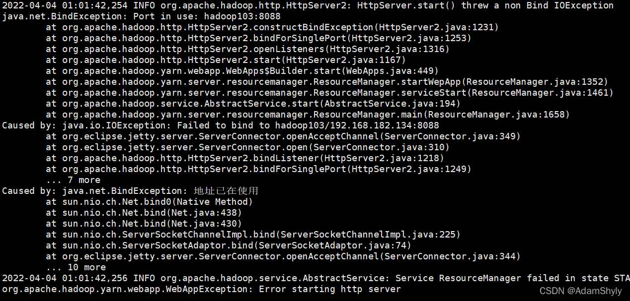 Hadoop Yarn ResourceManager