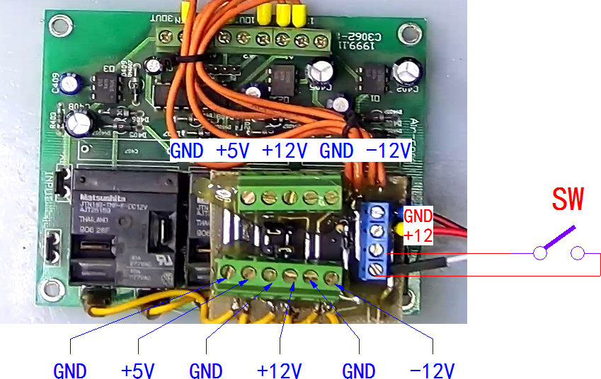 ▲ 图1 控制板接线
