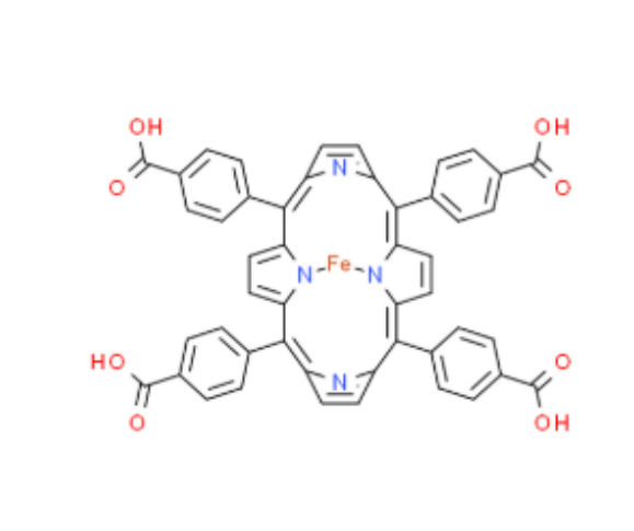 四对苯甲酸卟啉铁 cas60146-43-2 Fe(TCPP) 分子式:C48H28FeN4O8 分子量:844.60 作为荧光探针用于生物检测