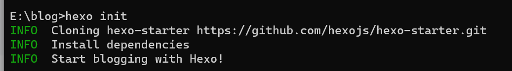 hexo init