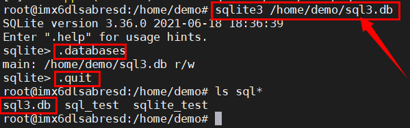 sqlite3 databases