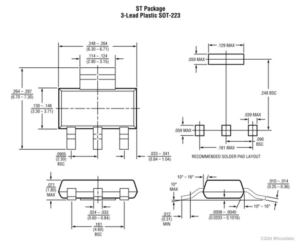 【标准化封装 SOT系列 】 B SOT-223