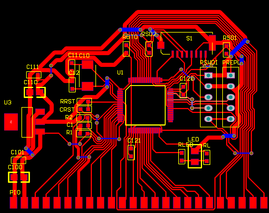 ▲ 图2.1.9 . 用于电路测试的PCB版图设计
