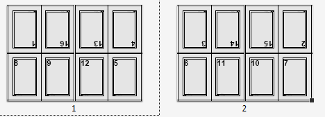 骑马钉 单联 竖版 正反印