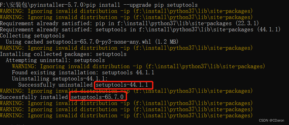 解决：Python3.7版本安装pyinstaller一直失败，报错提示“error: subprocess-exited-with-error”