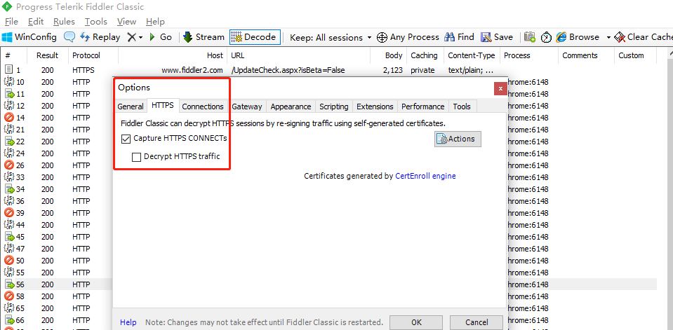 Fiddler抓取https协议数据包及配置FiddlerRoot证书_fiddlerroot.cer-CSDN博客