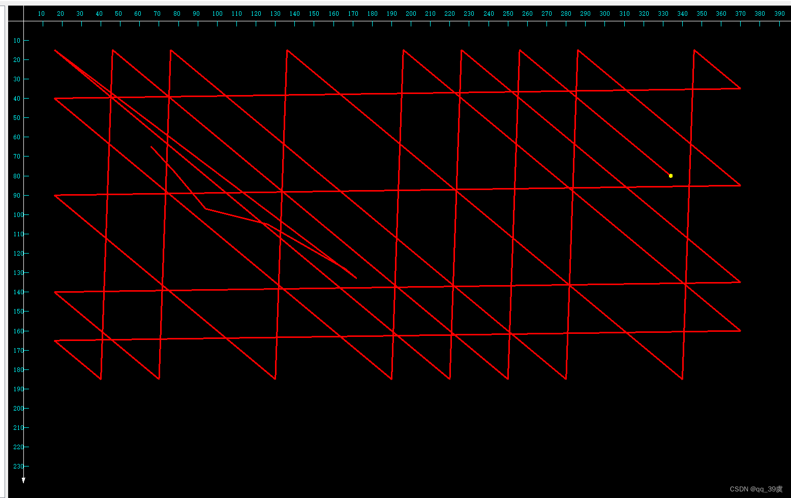 在qPainter实时绘制动态轨迹图 这里插入图片描述