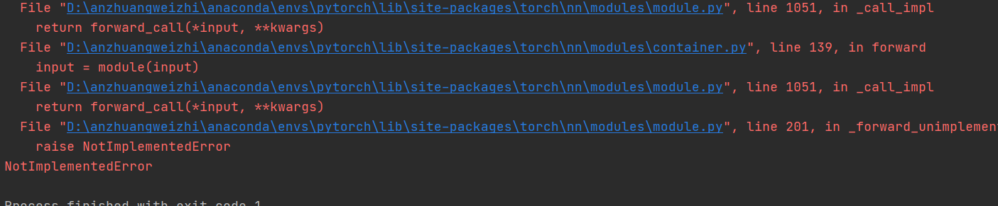 NotImplementedError unindent does not match any outer indentation level ...