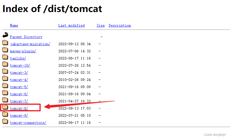 选择tomcat-8