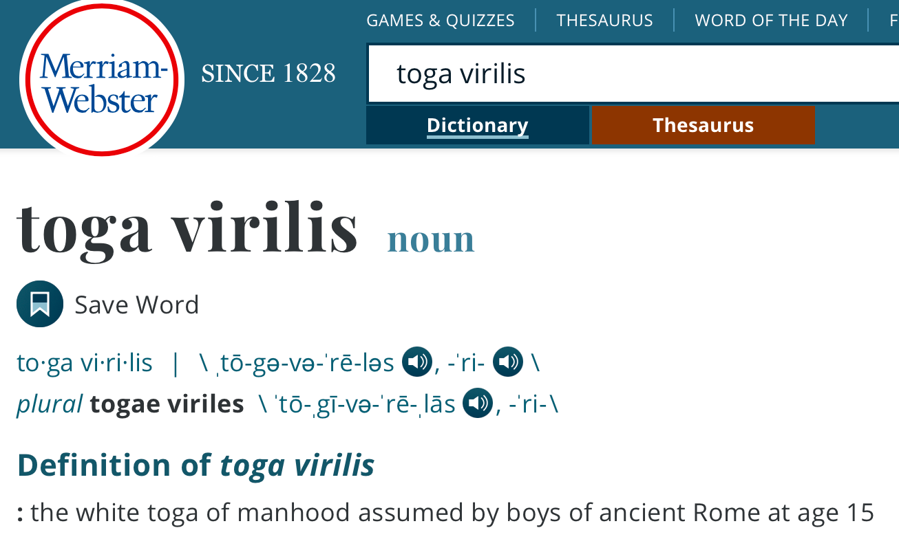 toga virilis