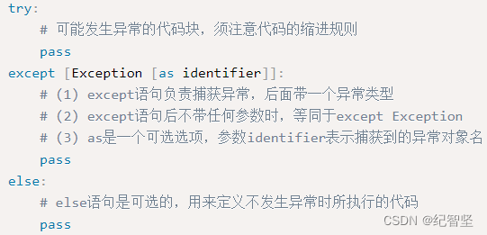 第十二章掌握python的异常处理 纪智坚的博客 Csdn博客