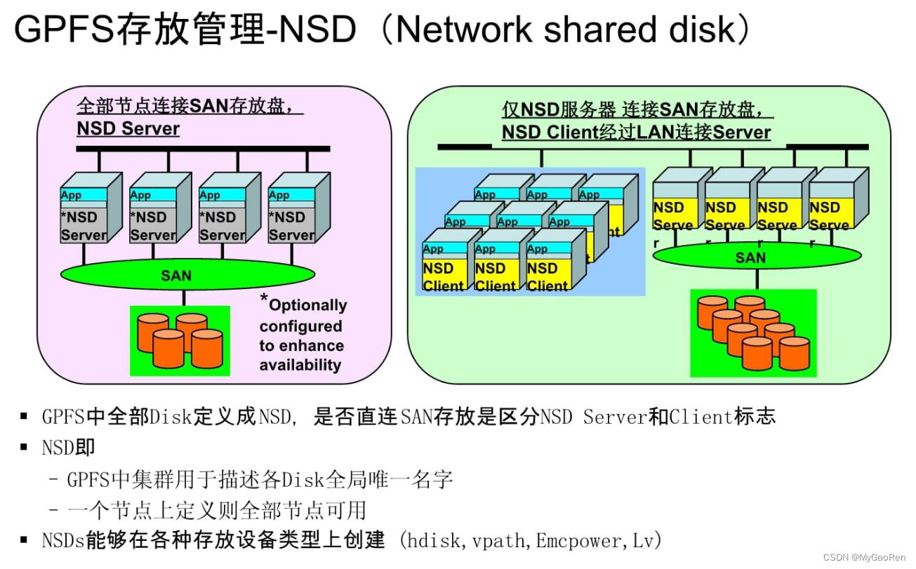 NSD Network shared disk