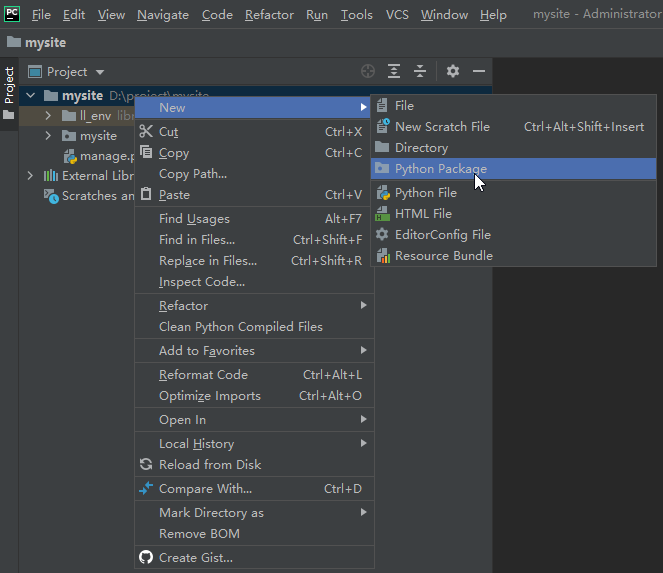 PyCharm+虚拟环境创建指定版本Django项目（含多个app）_pycharm创建django app-CSDN博客