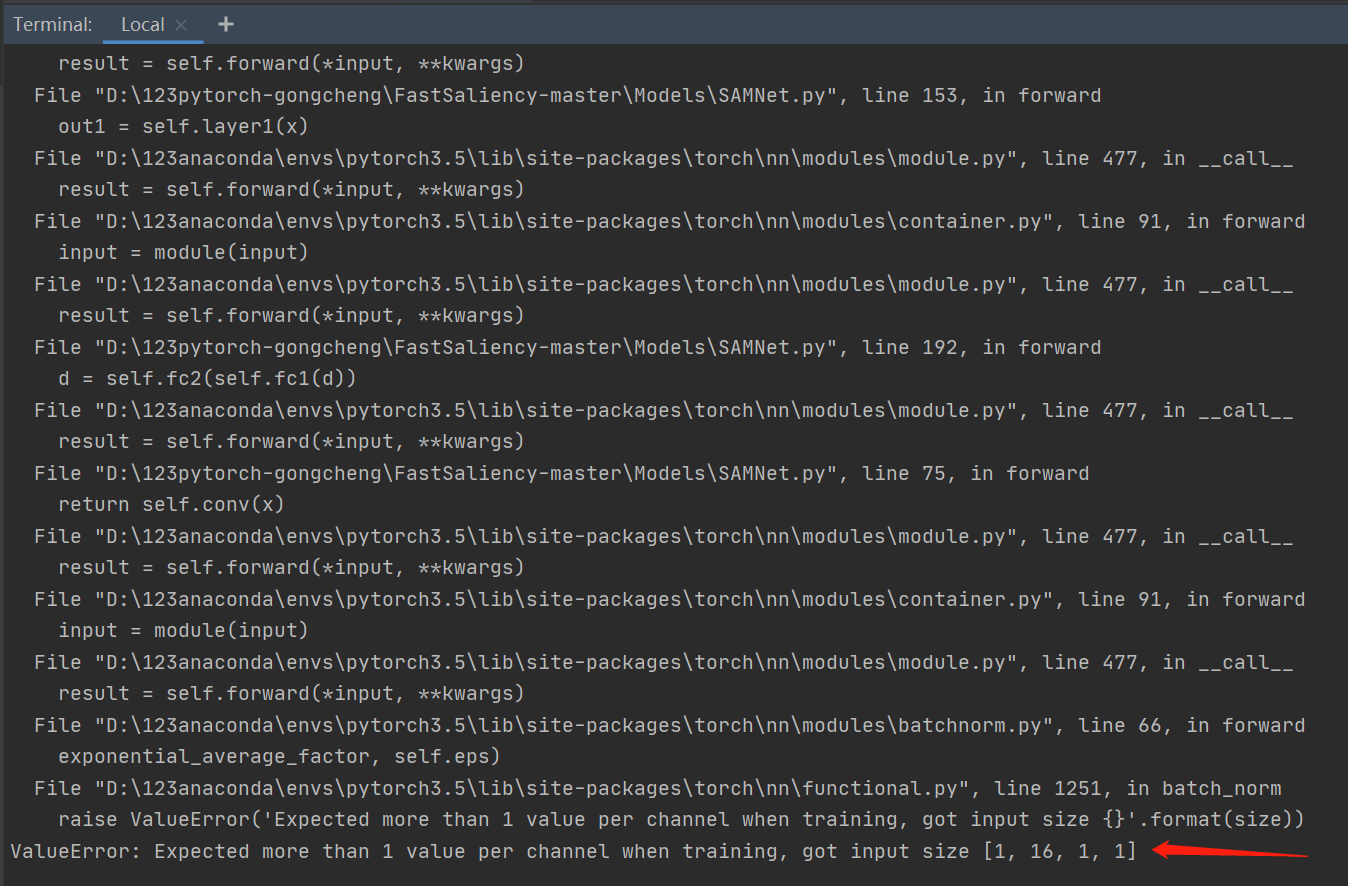 ValueError Expected More Than 1 Value Per Channel When Training Got 