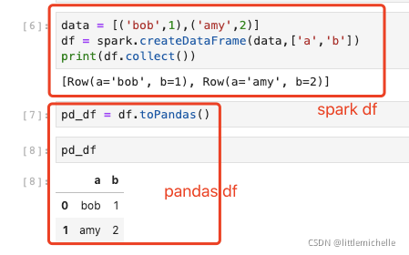 【Spark】spark dataframe与pandas dataframe转换_df.topandas()-CSDN博客